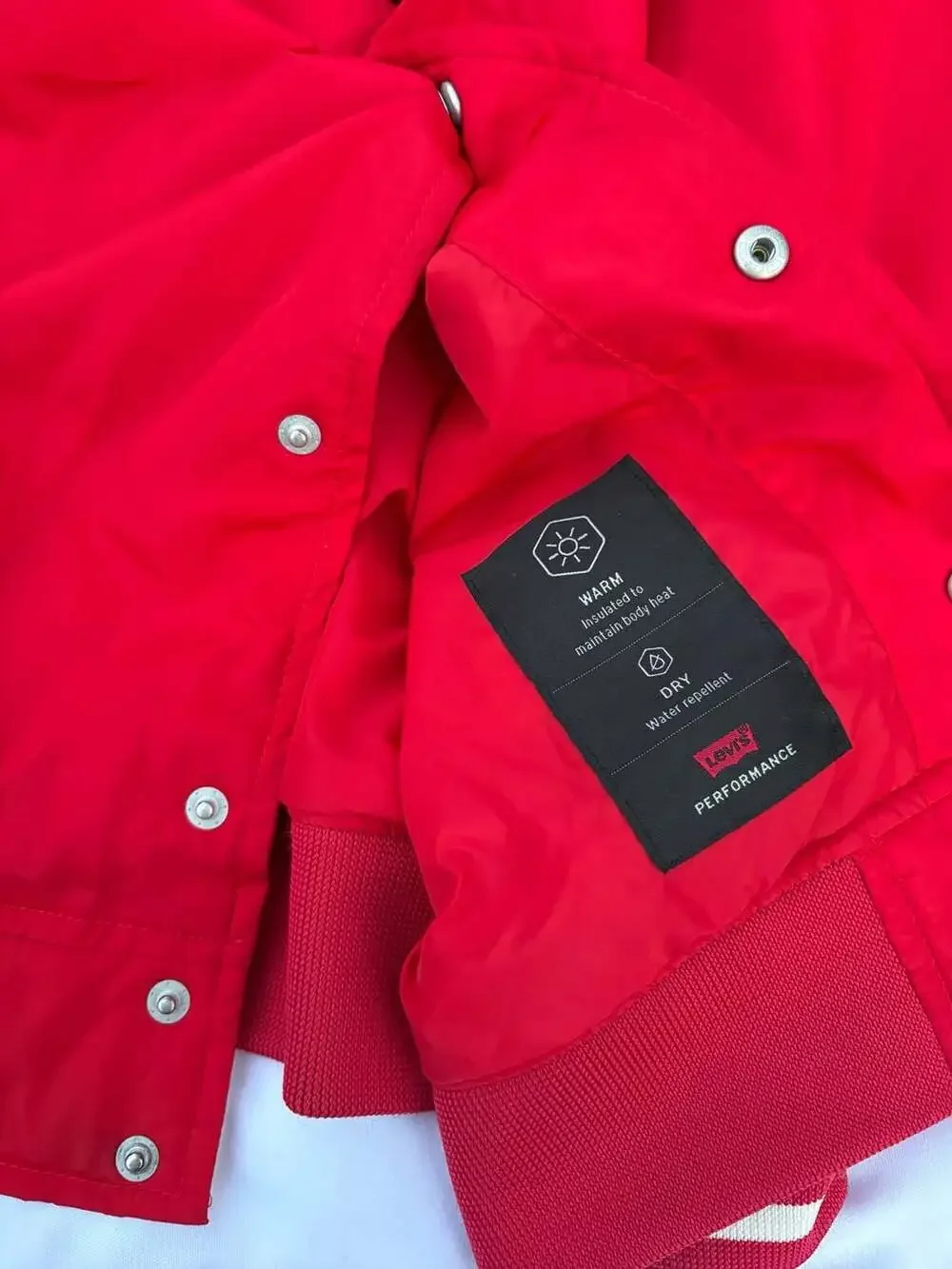 Levi's Gold Tab Baseball Jacket Redwood Tech Red Varsity Jacket Bomber Large